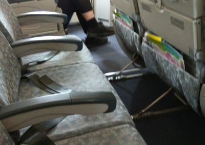 View of seating and legroom on Eva Air