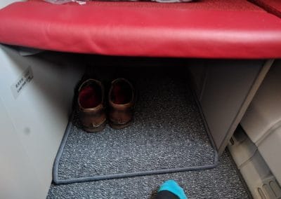Foot space on A350